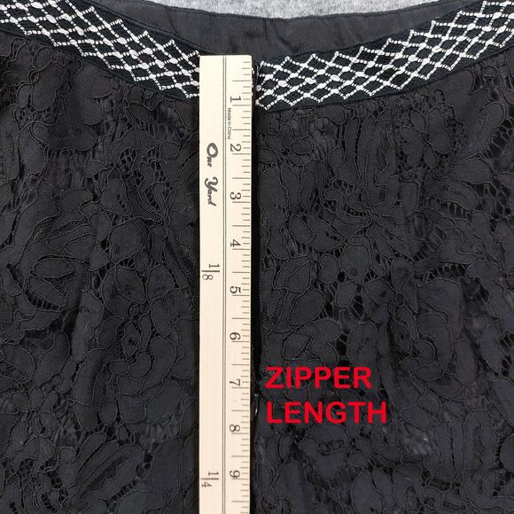 DO+BE Lace Shorts Womens Small Black White Scallop Hem High Rise Lined New - Picture 8 of 11